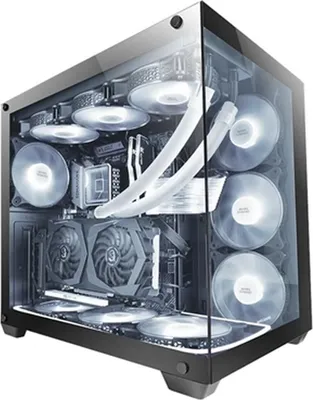 Produktbild von Mars Gaming MCV4 XXL E-ATX XXL E-ATX Tower Rahmenloses gehärtetes Glas Seite und Front
