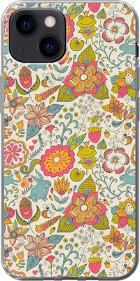Produktbild von MuchoWow® Handyhülle Schutzhülle Hülle für Telefoonhoesje iPhone 13 mini Mädchen - Kaninchen - Frosch - Muster - Mädchen - Kinder - Kinder - Kind Silikon Softcase Handy Hülle - Softcase
