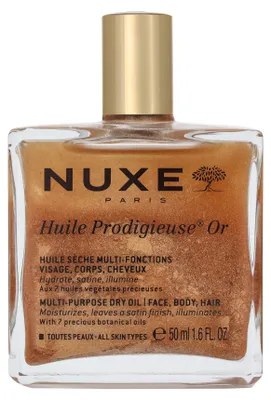 Produktbild von NUXE Shimmering Dry Oil Huile Prodigieuse, Butter, Frauen, Glänzend, Universal, 50 ml, Arganöl, Kamelienöl, Macadamia-Öl