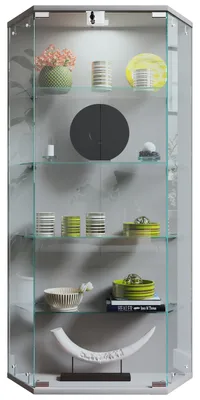 Immagine prodotto di Espositore in vetro appeso | Vetro espositore con vetro di sicurezza ESG | Dimensioni ca. H. 114 x W. 83 x D. 17 cm | Vetro espositore appeso | Moderno e salvaspazio | Espositore in vetro - Benila L