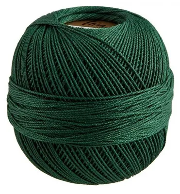 Produktbild von Elisa Häkelgarn,Filethäkelgarn,50g/200m,100% Baumwolle, Stärke 5, für Tischdecken,Vorhänge,NS 1,75-2.0 mm 8548 tannengrün