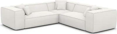 Produktbild von Strukturstoff Ecksofa Arelia Weiß