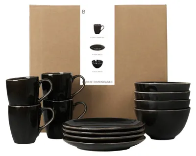 Immagine prodotto di Set per colazione "Nordic Coal" di Broste Copenhagen per quattro persone