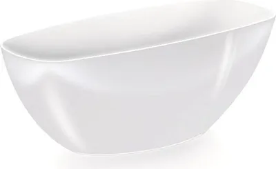 A white oval-shaped planter or bowl.