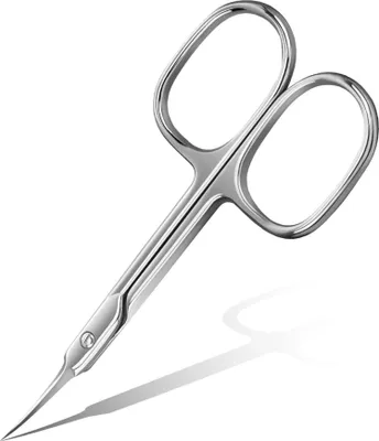 Image de Ciseaux à cuticules professionnels à pointe incurvée en acier inoxydable