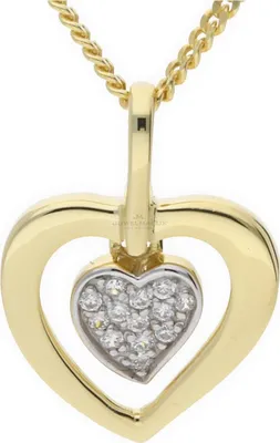 Produktbild von JuwelmaLux Anhänger Herz 333 Gold mit Zirkonia JL20-02-0018