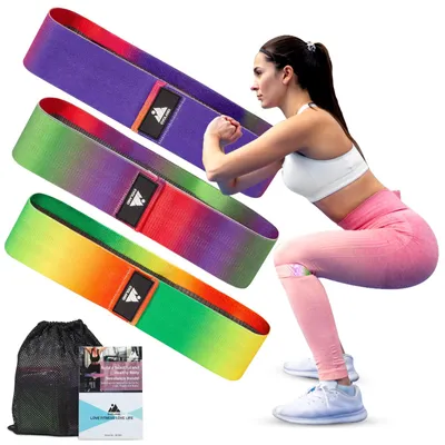 Produktbild von EVOLAND Widerstandsbänder 3er Set Fitnessband Resistance Band mit Tragebeutel Gymnastikband für Hüften, Gesäß und Ganzkörpertraining