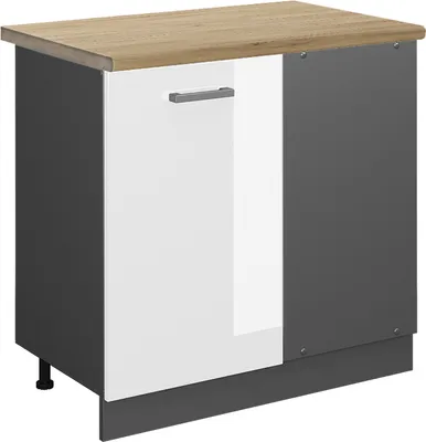 Immagine prodotto di Mobile ad angolo cucina Vicco R-Line Bianco lucido 86 cm , PL Rovere, Model 45676