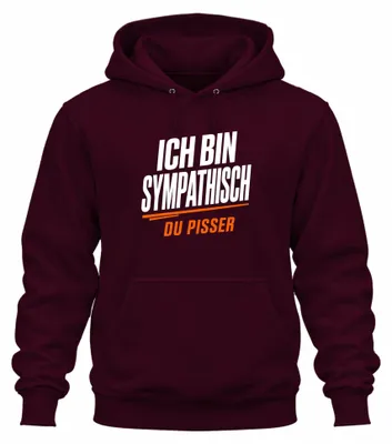 Productafbeelding van Ik ben sympathiek, een beetje brutaal, grappig. Statement hoodie, marineblauw, maat S