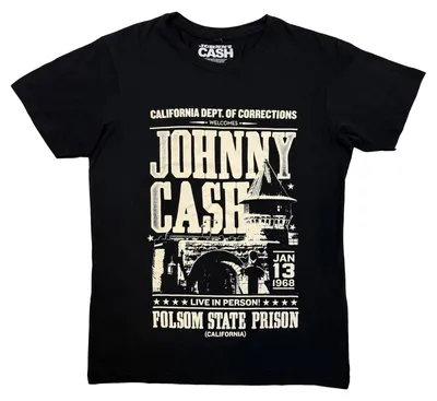 Produktbild von Johnny Cash - "Prison Poster" T-Shirt für Herren/Damen Uni RO15706 (M) (Schwarz)