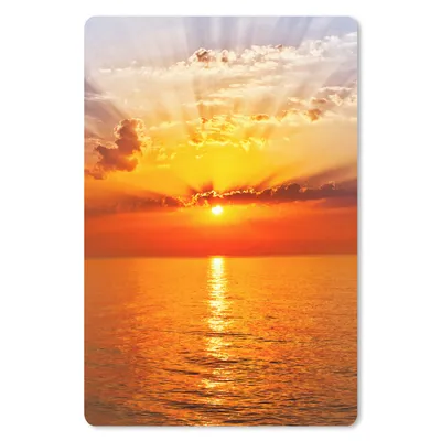 Produktbild von MuchoWow® Mauspad Mousepad Sonnenuntergang - Meer - Himmel - Orange - Horizont - Wasser 40x60 cm - Mousepads - Maus Mat - Pad - Mausunterlage - Schreibtisch Accesoire