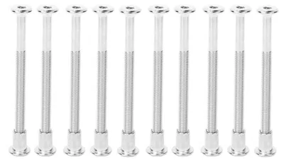 Produktbild von 10 Paar Innensechskantschrauben-Muttern-Set, 12 mm, vernickelter Kohlenstoffstahl, M6 x 80