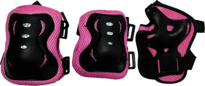 Produktbild von RiDD Schutzset für Skateboard & Inlineskates – Größe S –Protektoren für Knie, Ellbogen & Handgelenk Pink