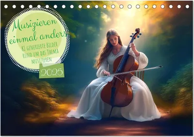 Produktbild von Musizieren einmal anders (Tischkalender 2025 DIN A5 quer), CALVENDO Monatskalender