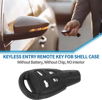 Image de Coque De Clé À 4 Boutons Pour Télécommande Sans Clé De Remplacement Pour Saab 93 2007-2012