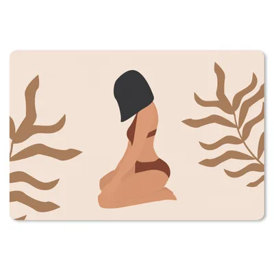 Produktbild von MuchoWow® Mauspad Mousepad Sommer - Frau - Pflanzen 27x18 cm - Mousepads - Maus Mat - Pad - Mausunterlage - Büroartikel - Desk Matten