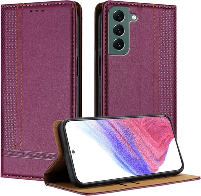 Immagine prodotto di Custodia per Samsung Galaxy S22+ 5G in pelle con funzione di supporto Viola