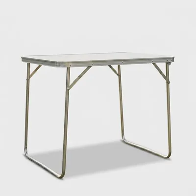 Produktbild von Klappbarer Campingtisch aus Stahl und MDF 80x60 cm