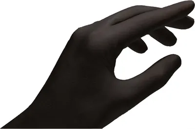Produktbild von Lifemed Nitril-Handschuh schwarz puderfrei Größe M 50 Stück