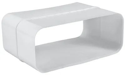 Produktbild von Flachkanal 222x89mm Verbinder Muldenlüfter Überschieb-Muffe Tischhaube