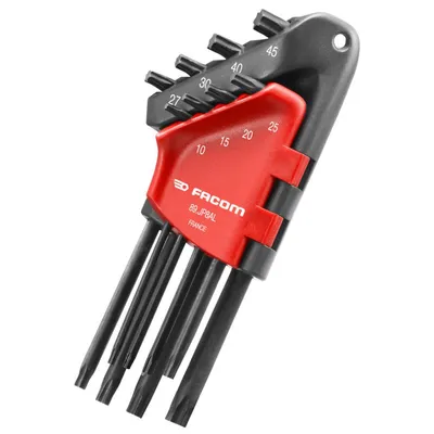 Imagen del producto de Juego de llaves Torx con mango en T, marca Facom, de 8 piezas, en estuche