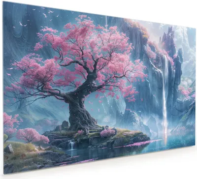 Produktbild von Küchenrückwand Spritzschutz Glas mit Motiv Zauberhafte Landschaft 40 x 40 cm