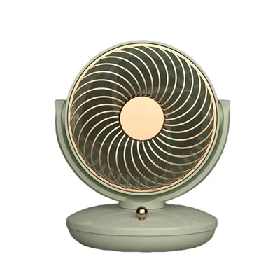 A table fan on a white background.