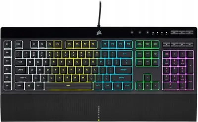 Zdjęcie produktu dla Klawiatura Przewodowa Z Podświetleniem Rgb Led, Czarna Z Podświetleniem