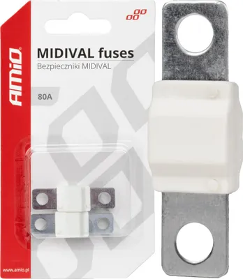 Immagine prodotto di Fusibili per auto MIDIVAL 80A, set di 2, MTA AMIO-03478, protezione da sovraccarico