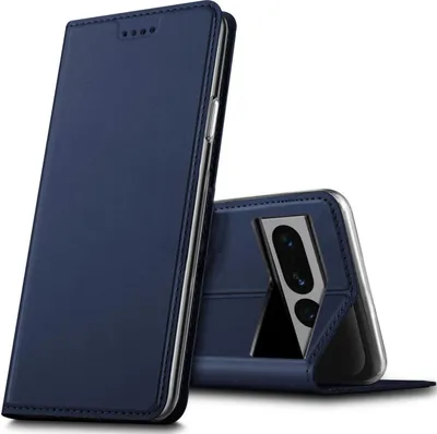 Produktbild von Conie Ultra Slim Klapp Tasche für Google Pixel 7 Pro Kartenfach Hülle Rundumschutz in Blau