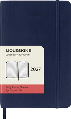 Produktbild von Moleskine Tageskalender für 12 Monate 2027, Format Taschenbuch/A6, 1 Tag = 1 Seite, Softcover, Farbe: Saphir