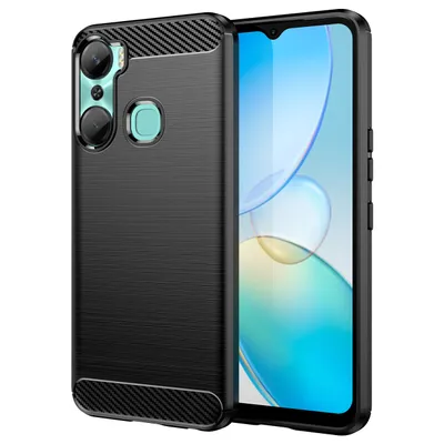 Produktbild von Carbon Shield TPU Hülle für Infinix Hot 12 Pro - Schwarz KP27689