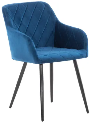 Produktbild von CLP Esszimmerstuhl Shila Gesteppt blau Material Samt