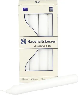 Produktbild von Tafelkerzen weiß 8er 4009207201032