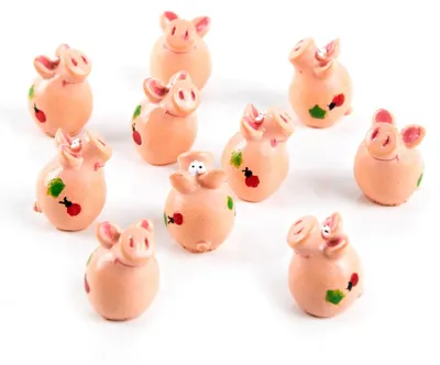 Produktbild von 10 kleine Glücksschweinchen Glücksbringer 2,5 cm
