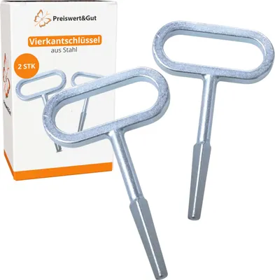 Produktbild von 2x Vierkantschlüssel 7-10mm Innen Vierkant Aufsteckschlüssel - 4 Kant Schlüssel für präzise Reparaturen Schlüssel Werkzeuge