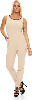 Immagine prodotto di Tuta da donna con tasche a catena; beige/S/M 36/38