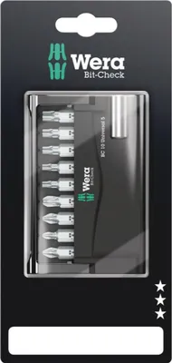 Produktbild von Wera 05073410001, 10 Stück(e), Phillips, Pozidriv, Torx, PH 2, PZ 1, PZ 2, PZ 3, T10, T15, T20, T25, T30, 200 mm