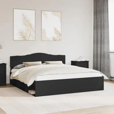 Obrázek produktu pro vidaXL Rám postele černý 180 x 200 cm z masivního borovicového dřeva