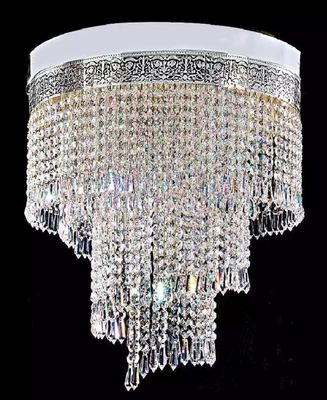 Żyrandol sufitowy srebrny żyrandol lampa sufitowa kryształ 40x70 lampa