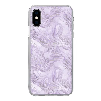 Produktbild von MuchoWow® Handyhülle Schutzhülle Hülle für iPhone X Marmor - Silber - Muster Silikon Softcase Handy Hülle - Handyhülle