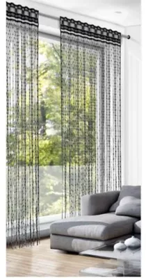 Produktbild von Fadengardine "Sarah mit Stangendurchzug - Größe (HxB): 245x95cm Farbe: Grau