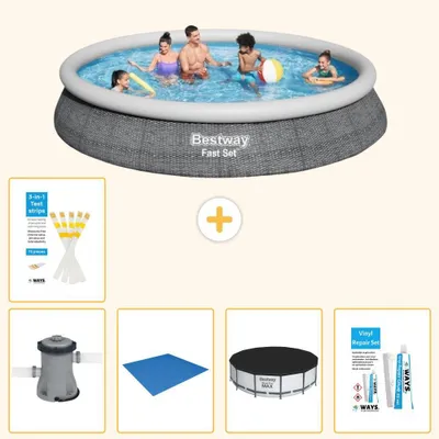 Immagine prodotto di Bestway Fast Set, piscina rotonda - 457x84 cm - 6 pezzi, modello S22678