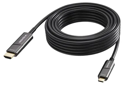 Produktbild von Vision TC 15MUSBCHDMI+/BL, 15 m, USB Typ-C, HDMI Typ A (Standard), Stecker, Stecker, Gerade