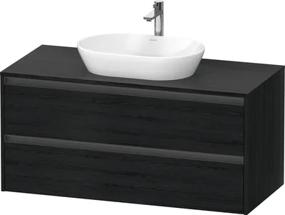 Produktbild von Duravit Ketho.2 Wastafelonderkast 120x55x56,8 cm Mat Eiken (zwart)