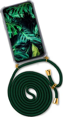 Produktbild von TWIST-Case + TWIST-Cord für Samsung Galaxy M20, Farbe:Deepest Jungle (Gold)