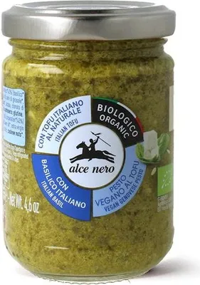 PESTO BAZYLIOWE Z TOFU WEGAŃSKIE BIO 130 g - ALCE NERO