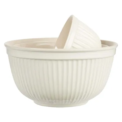 Produktbild von 3er Set Schalen, Schüsseln MYNTE Butter Cream cremeweiß D. 25,5cm Ib Laursen