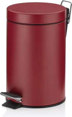 Zdjęcie produktu dla Kela Monaco, 3 l, Okrągły, Metal, Plastik, Czerwony, Pedał, 17 cm