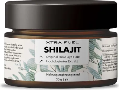 Produktbild von Shilajit Harz - Original Himalaya Mumijo - Labor & 100% ohne Schwermetalle – 1x Dose (30g Shilajit Harz)